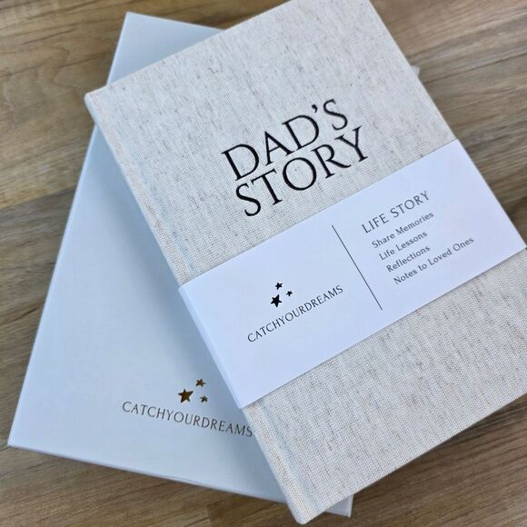 🔸️⏭️NIB Hardcover Linen Dad's Story Keepsake Journal - Picture 7 of 15